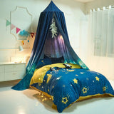 Triogift Bed Canopy Bed Curtain Mosquito Net Child Tent Round Dome Hanging Indoor Castle Play Tent For Kids Children's Room Decor