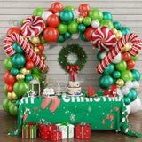 Triogift Christmas Balloons Garland Green Red Box Candy Balloons Arch Santa Reindeer Star Foil Ballon New Year Christmas Party Decor 2025