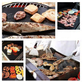 Triogift  1-10Pcs Non-stick BBQ Grill Mat 40*33cm Baking Mat BBQ Tools Cooking Grilling Sheet Heat Resistance Easily Cleaned Kitchen Tools