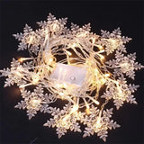 Triogift  3.5M Christmas Snowflake LED String Lights Flashing Fairy Lights Curtain Lights Fancy Holiday Party New Year Decoration