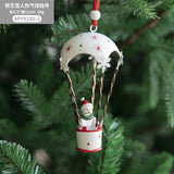 Triogift Delicate Fine Workmanship Christmas Ornament Hand Painted Collectible Hanging Hot Air Balloon Christmas Decoration