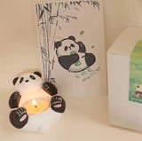 Triogift  Cartoon Lovely Giant Panda Scented Magnetic Strip Candlestick Tea Wax Candlestick Decoration Candle Valentine's Day Gift