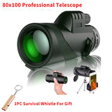 Triogift  HD 80x100 Professional Telescope Monocular Powerful Binoculars Long Range Waterproof Pocket Zoom Night For Hunting Tourism