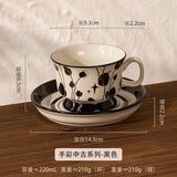 Triogift  -  200ML European ceramic coffee cup mug premium sense hand-painted cup exquisite afternoon tea latte coffee mug birthday gift mug