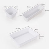 Triogift 8pcs/set Adjustable Drawer Organizer Box Trays Make Up Cosmetics Sundries Divider Holder Kitchen Bathroom Closet Jewellery Box