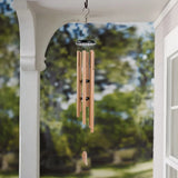 Triogift Wind Chimes Wood Metal Outdoor Wind Chime Wall Hanging Decor Home Decoration Crafts Garden