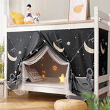 Triogift Cartoon Upper Bunk Lower Bunk Mosquito Net Double Layer Student Dormitory Mosquito Net Thickened Dust-proof Blackout Bed Curtain