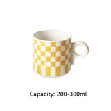 Triogift  -  Korean Style Ceramic Plates Food Plates Ceramic Mug Dessert Plate Coffee Mug Cup with Saucer Restaurant dinnerware Dish