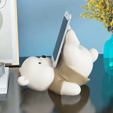 Triogift Bear Tablet Mobile Phone Holder For iPad iPhone Decoration Study Office Computer Desktop Ornaments Birthday Gift for Friends