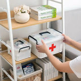 Triogift 1pc Plastic Multi-layer Domestic Medicine Box Portable Divided Medicine Storage Box Portable First Aid Box Domestic Medicine Box