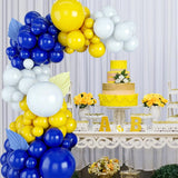 Triogift 50PC Blue Yellow White Valentine's Day Balloons Latex Balloons Party Decoration Wedding Baby Shower Party Supplies Gender Reveal