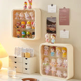 Triogift Wall Mount Showcase Clear Acrylic Blind Box Figures 3 Layers Toy Display Case Figures Display Stand Dust Proof Doll Storage Box