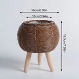 Triogift Rattan Basket Flower Pot