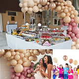 Triogift Pink Metallic Balloon Garland Arch Kit Wedding Birthday Party Decoration Kids Globos Rose Gold Confetti Latex Ballon Baby Shower