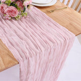 Triogift  6PCS European Crease Cloth Table Runner Boho Style American Tabletop Decor Wedding Banquet Festive Birthday Party Table Path