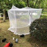 Triogift 200x200x180cm Outdoor Camping Mosquito Net Anti Insect White Mesh Canopy Net 4 Corner Curtain Tent Portable Travel Hanging Bed