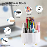 Triogift Office desk storage box, pen holder, painting brush, makeup storage box, 360 ° rotating office, school multifunctional storage