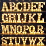 Triogift  Creative DIY Luminous LED Letter Lights 26 English Alphabet Light for Holiday Home Wedding Birthday Christmas Party Decorations