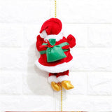 Triogift  Electric Climbing Ladder Santa Claus Doll Toys Funny Christmas Ornaments Gift New Year Christmas Tree Hanging Home Decor Gifts