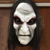 Triogift  Halloween Zombie Mask Props Scary Ghost Zombie Mask Realistic Masquerade Halloween Mask Long Hair Ghost Scary Mask