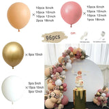 Triogift Boho Dusty Retro Pink Balloons Garland Arch Kit Bride Wedding Birthday Party Decoration Girls Baby Shower Rose Gold Ballon Chain