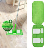 Triogift  1PC Microfiber Reusable Mop Pads Fits 12 Inch for Swiffer Sweeper Cleaner Washable Fiber Cloth Household Mopping Accessory