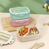 Triogift  -  Wheat Straw Lunch Box Healthy BPA Free Bento Boxes Microwave Dinnerware Food Storage Container Soup Cup Lunch Box for Kids