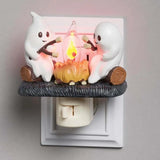 Triogift Halloween Decoration 2024 New Ghost Bonfire Night Light EU US UK Plug Funny Cute Chost Design Lamp Home Decor