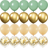 Triogift green Birthday Party golden Balloons Baby Shower Metallic confetti Wedding Anniversaire Mariage Globos Decorations