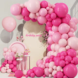 Triogift Macaron Pink Balloon Garland Arch Kit Wedding Birthday Party Decoration Kids Girl Globos Gold Confetti Latex Ballon Baby Shower