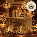 Triogift  1.5m 10 Led Halloween Pumpkin Ghost Skeletons Bat Spider Led Light String Festival Bar Home Party Decor Halloween Ornament