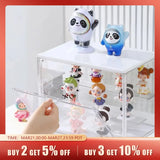 Triogift 1pc Three Layer Acrylic Display Rack Transparent Ladder Handmade Anime Car Model Blind Box Storage Box Jewelry Sorting Box