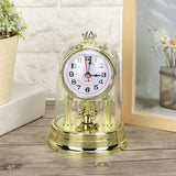 Triogift Mute Desktop Office Clock Desk Clock European Retro Style Living Room Clock Antique Home Decoration