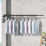 Triogift  Foldable Clothes Rack 360° Rotation Adjustable Balcony Hanging Holder Retractable Wall Mounted Telescopic Outdoor Drying Hanger