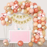 Triogift Macaron Pink Balloon Garland Arch Kit Wedding Birthday Party Decoration Kids Globos Gold Confetti Latex Ballon Baby Shower Girl