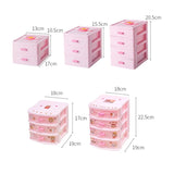 Triogift Pink Storage Box Cute Shelf Desk Drawer  Desk Small Box Cosmetics Stationery Set Sundries Desktop Organizer Office Supplies