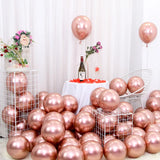 Triogift 10Pcs Metal Latex Balloons Christmas Baby Shower Balloons Wedding Halloween New Year Ball Shape Birthday Party Decorations