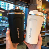 Triogift  -  1pc 380ml 510ml Coffee Mug for Tea Water Coffee Car Thermos Cup Leak_Proof Travel Thermo Cup Double Stainless Steel Thermo Cafe