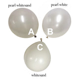 Triogift Pearl Balloons for Wedding White Sand Pearl White Ballons 5/10/12inch Round Balloon Engagement Anniversary Bridal Shower Globos