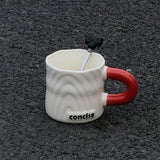 Triogift  -  Modern Simple Coffee Ceramic Mug Milk fufu Collider with Handle Water Cup Household Breakfast Oatmeal Milk Cup