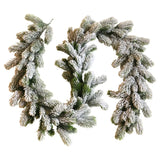 Triogift Christmas Wreath Barries Cones Artificial Vine Hanging Floral Foliage Garland Christmas Decorations for Home Navidad Natal