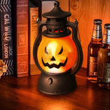 Triogift Halloween Pumpkin Lights Decorative Kerosene Lanterns LED Handheld Lamp Pumpkin for Table Camping Garden Yard Decorations