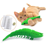 Triogift  Cat Toothbrush Toy Cat Dental Care Durable Hard Rubber Catnip Cat Interactive Toothbrush Chew Clean Mouth Toy Cat Treat Supplies