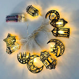 Triogift  Ramadan Star Moon Castle LED String Lights Eid Mubarak Gift Islam Muslim Ramadan Kareem Decorations for Home Eid al-Fitr Party