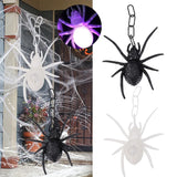 Triogift  Halloween Fake Spider Trick Toy Decorative Lamp Practical Joke Flashing Spider Light Home Office Party Kid Funny Play Scare Toy