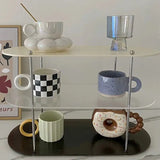 Triogift  -  INS Style Storage Rack Acrylic Shelf Bathroom Countertop Cosmetics Display Multi-Layer Coffee Cup Holder Desktop storage decor