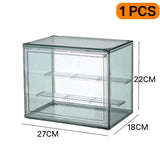 Triogift 1pc Three Layer Acrylic Display Rack Transparent Ladder Handmade Anime Car Model Blind Box Storage Box Jewelry Sorting Box