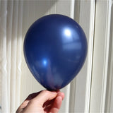 Triogift 20pcs 5/10/12inch Luminous Blue Latex Balloons Dark Blue Helium Air Balloon Birthday Wedding Decoration Party Balloon Supplies