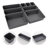 Triogift 8pcs/set Adjustable Drawer Organizer Box Trays Make Up Cosmetics Sundries Divider Holder Kitchen Bathroom Closet Jewellery Box