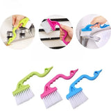 Triogift  Hand-held Groove Gap Cleaning Tools, Window Door Sliding Track Cleaning Brush, Home Kitchen Cleaning Brush Tool